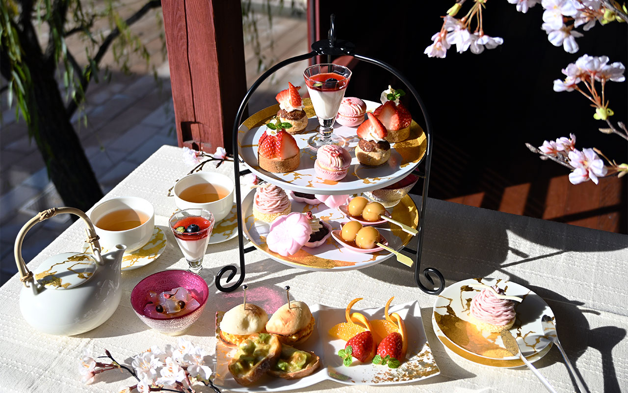桜といちごのアフタヌーンティー春の響き